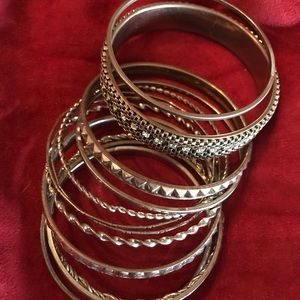 Silver Bangle bracelets